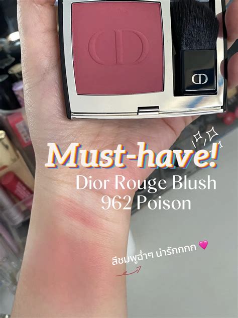 dior poison blush|Dior blush with flushed cheeks.